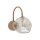 Wandleuchte Metall Beige G9 B:15 cm Glas Cognac