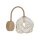 Wandleuchte Metall Beige G9 B:15 cm Glas Cognac