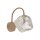 Wandleuchte Metall Beige G9 B:15 cm Glas Cognac
