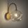 Wandleuchte Metall Beige G9 B:15 cm Glas Cognac