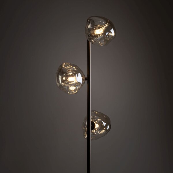 Stehleuchte Metall Glas 151 cm G9 Braun Cognac