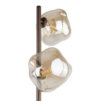 Stehleuchte Metall Glas 151 cm G9 Braun Cognac
