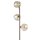 Stehleuchte Metall Glas 151 cm G9 Braun Cognac