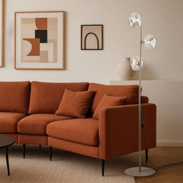 Stehleuchte modern Metall Beige 151 cm G9 3-flammig