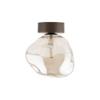 Deckenleuchte Braun modern 17 cm Metall G9 Cognac Glas