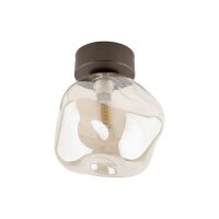 Deckenleuchte Braun modern 17 cm Metall G9 Cognac Glas