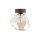 Deckenleuchte Braun modern 17 cm Metall G9 Cognac Glas