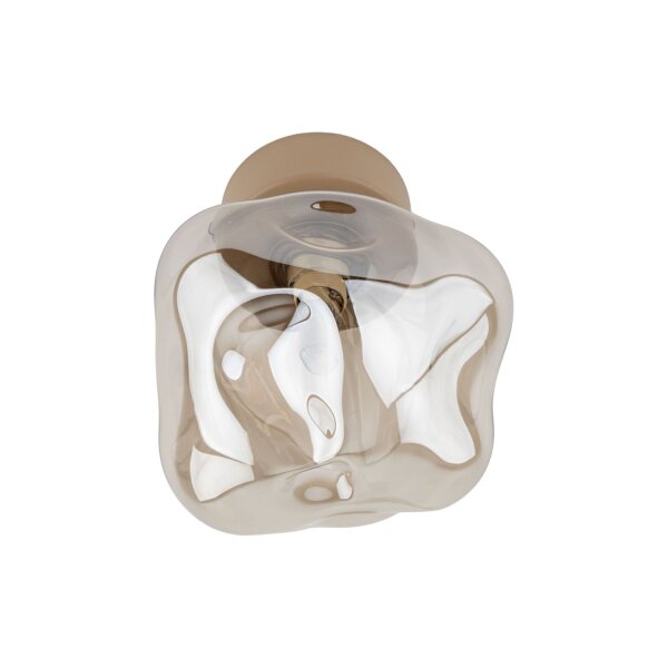Moderne Deckenleuchte Beige Cognac Metall B:15 cm G9