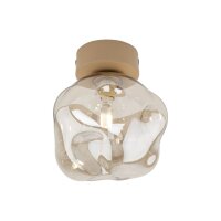 Moderne Deckenleuchte Beige Cognac Metall B:15 cm G9