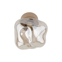 Moderne Deckenleuchte Beige Cognac Metall B:15 cm G9