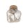 Moderne Deckenleuchte Beige Cognac Metall B:15 cm G9