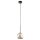 Pendelleuchte Braun Metall B:15 cm G9 Glas in Cognac