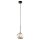 Pendelleuchte Braun Metall B:15 cm G9 Glas in Cognac