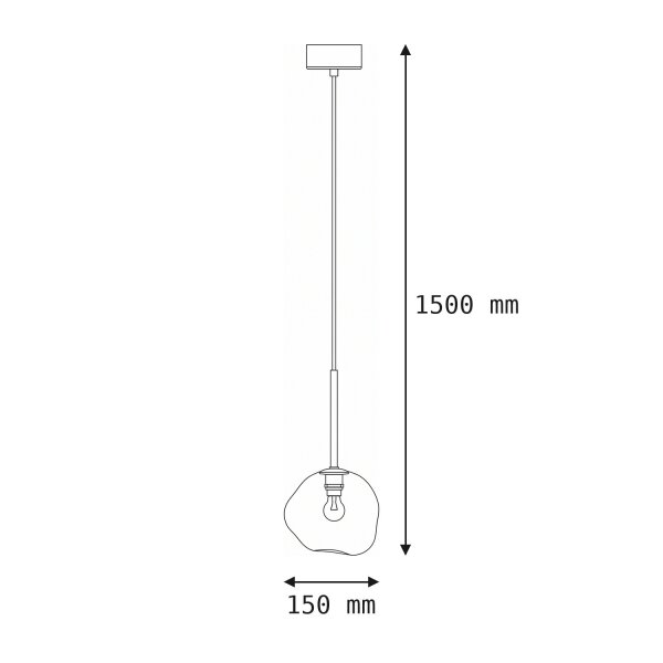 Pendelleuchte Beige Cognac Metall Glas B:15 cm G9