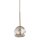 Pendelleuchte Beige Cognac Metall Glas B:15 cm G9