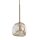 Pendelleuchte Beige Cognac Metall Glas B:15 cm G9