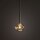 Pendelleuchte Beige Cognac Metall Glas B:15 cm G9