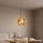 Pendelleuchte Beige Cognac Metall Glas B:15 cm G9