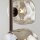 Pendelleuchte Glas Metall B:29 cm G9 in Cognac Braun