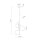 Pendelleuchte Glas Metall B:29 cm G9 in Cognac Braun