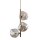 Pendelleuchte Glas Metall Cognac Beige G9 B:29 cm