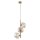 Pendelleuchte Glas Metall Cognac Beige G9 B:29 cm