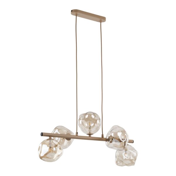 Pendelleuchte Beige Metall 65 cm G9 modern 5-flammig