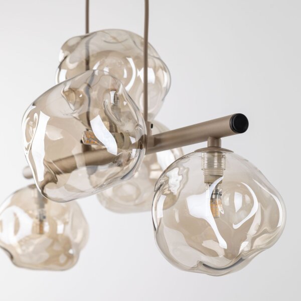 Pendelleuchte Beige Metall 65 cm G9 modern 5-flammig
