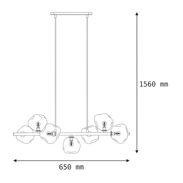 Pendelleuchte Metall modern 90 cm Braun G9 Elegant