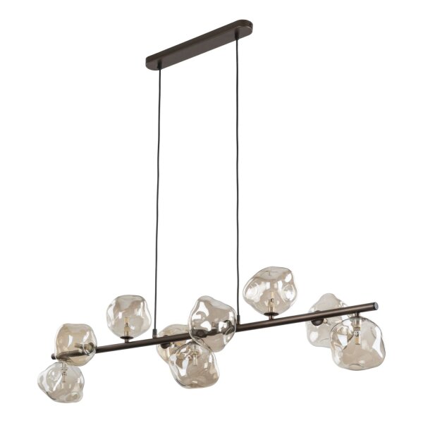 Pendelleuchte Braun zeitlos 116 cm Metall G9 9-flammig