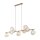 Pendelleuchte Metall Glas 116 cm Beige Cognac G9 9-flmg