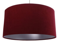 H&auml;ngelampe Esstischleuchte &Oslash;50cm Bordeaux Silber