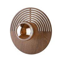Wandleuchte skandinavisch Holz Transparent B:30 cm G9