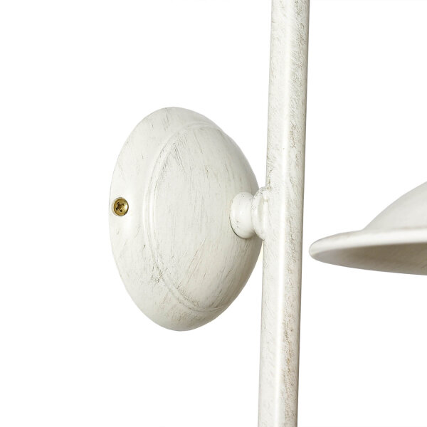 Außenwandleuchte Weiß Gold Shabby aus Messing