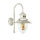 Außenwandleuchte Weiß Gold Shabby aus Messing