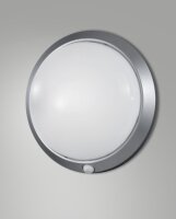 Deckenleuchte Silber IP44 E27 blendarm &Oslash;30 cm rund