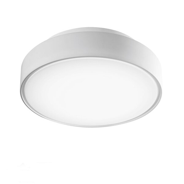Deckenleuchte Weiß IP65 E27 blendarm Ø25 cm rund