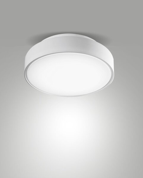 Deckenleuchte Weiß IP65 E27 blendarm Ø25 cm rund