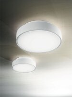 Deckenleuchte Wei&szlig; IP65 E27 blendarm &Oslash;25 cm rund