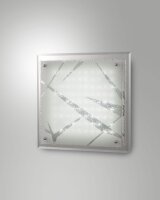 LED Deckenleuchte Glas 4000K Weiß B:26 cm 1300 lm