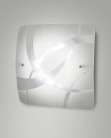 LED Deckenleuchte Glas 3000K Weiß L:30 cm eckig