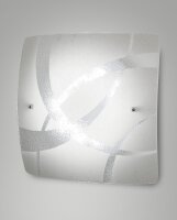 LED Deckenleuchte Glas 4000K Weiß B:40 cm eckig