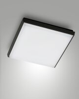 LED Deckenleuchte Aluminium IP54 3000K Schwarz B:30 cm