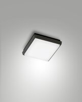 LED Deckenleuchte Aluminium IP54 3000K Schwarz B:18 cm