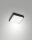 LED Deckenleuchte Aluminium IP54 3000K Schwarz B:18 cm