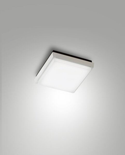 LED Deckenleuchte IP54 3000K Aluminium Weiß H:5 cm