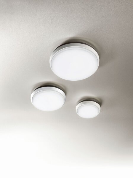 LED Deckenleuchte IP54 3000K Aluminium Weiß L:30 cm