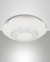 LED Deckenleuchte Glas 3000K Wei&Atilde;&Yuml; B:30 cm 1260 lm