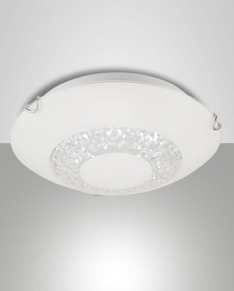 LED Deckenleuchte Glas 4000K WeiÃŸ H:9 cm dekorativ
