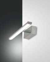 LED Wandleuchte Chrom IP44 3000K Metall B:30 cm